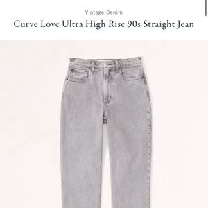 NWT a&f 90s straight ultra high rise jeans